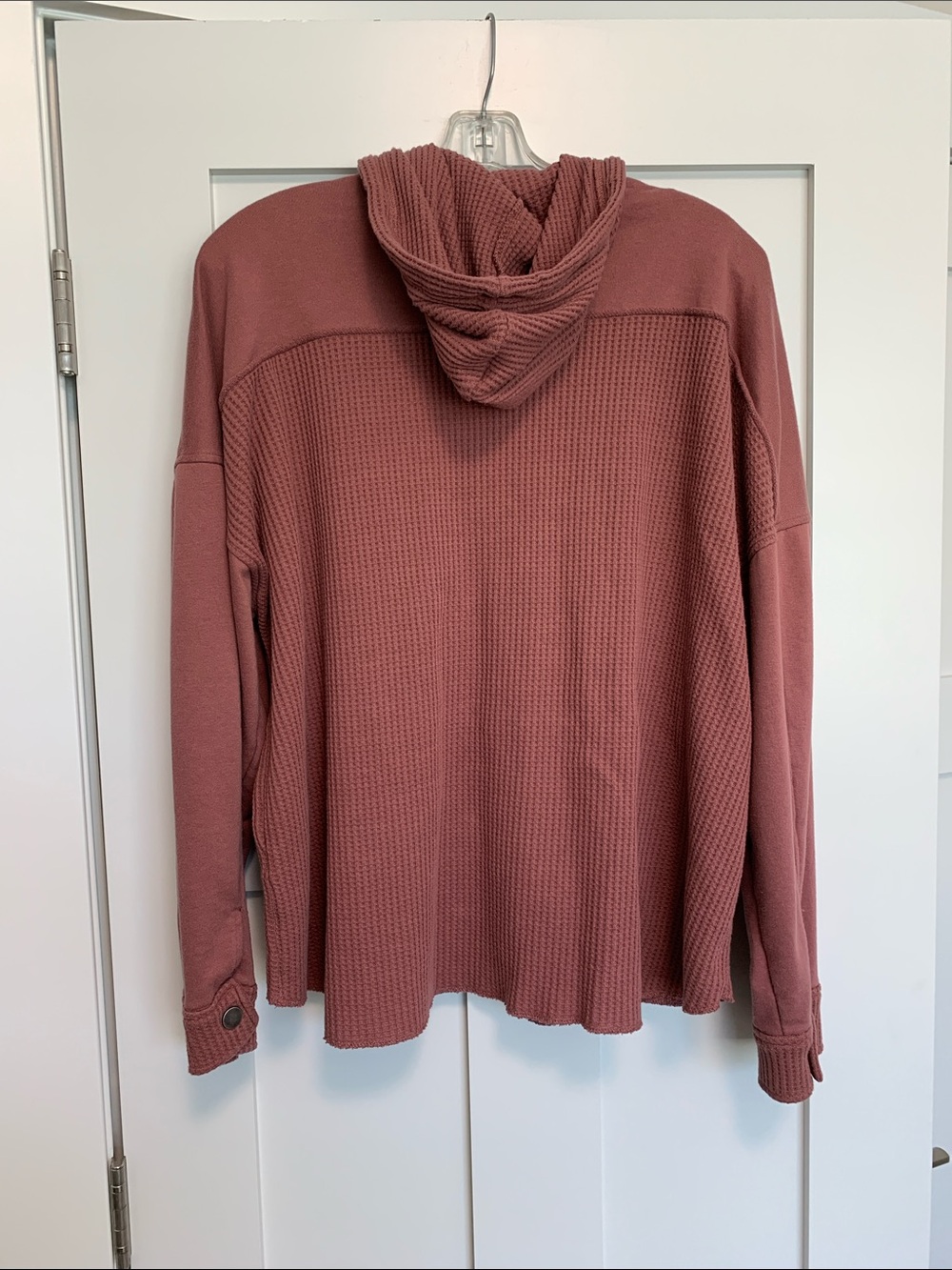 Maurices Hooded Button-Front Utility Jacket - Dusty Rose - Picture 7 of 10